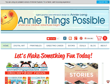 Tablet Screenshot of anniethingspossible.com